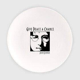 Тарелка с принтом John Lennon (Джон Леннон) Give Peace a Chance в Санкт-Петербурге, фарфор | диаметр - 210 мм
диаметр для нанесения принта - 120 мм | beatles | give peace a chance | john lennon | битлз | джон леннон | знаменитости | знаменитые личности | портрет