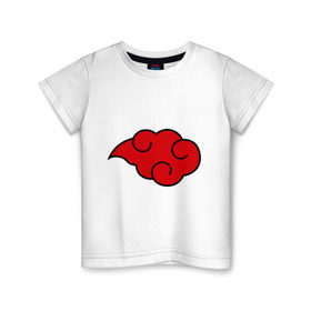 Детская футболка хлопок с принтом Облако (Акацуки) в Санкт-Петербурге, 100% хлопок | круглый вырез горловины, полуприлегающий силуэт, длина до линии бедер | облако | орнамент | трайблы | узор | узоры