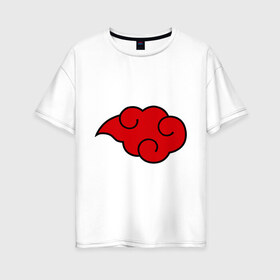 Женская футболка хлопок Oversize с принтом Облако (Акацуки) в Санкт-Петербурге, 100% хлопок | свободный крой, круглый ворот, спущенный рукав, длина до линии бедер
 | облако | орнамент | трайблы | узор | узоры