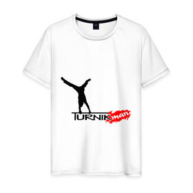 Мужская футболка хлопок с принтом Turnikman 2013 в Санкт-Петербурге, 100% хлопок | прямой крой, круглый вырез горловины, длина до линии бедер, слегка спущенное плечо. | workout | воркаут | тренажеры | турникмен | турникмэн