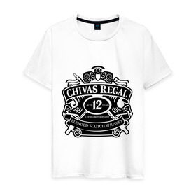 Мужская футболка хлопок с принтом Chivas Regal blended scotch в Санкт-Петербурге, 100% хлопок | прямой крой, круглый вырез горловины, длина до линии бедер, слегка спущенное плечо. | club | для барменов | клубные | скотч виски