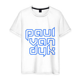 Мужская футболка хлопок с принтом Paul Van Dyk контур в Санкт-Петербурге, 100% хлопок | прямой крой, круглый вырез горловины, длина до линии бедер, слегка спущенное плечо. | club | evolution | paul van dyk | trance | клубная музыка | пол ван дюк | транс