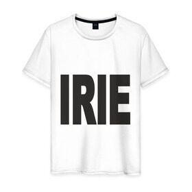Мужская футболка хлопок с принтом IRIE - футболка Паттинсона и Стюарт в Санкт-Петербурге, 100% хлопок | прямой крой, круглый вырез горловины, длина до линии бедер, слегка спущенное плечо. | ири | кристен стюарт | патиссон | роберт патинсон | сумерки