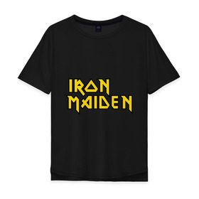 Мужская футболка хлопок Oversize с принтом Iron Maiden в Санкт-Петербурге, 100% хлопок | свободный крой, круглый ворот, “спинка” длиннее передней части | heavy metal | metal | rock | trash metal | метал | металл | рок | рок группа | трэш метал | хеви метал