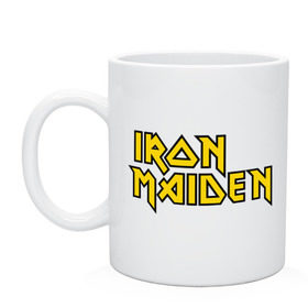 Кружка с принтом Iron Maiden в Санкт-Петербурге, керамика | объем — 330 мл, диаметр — 80 мм. Принт наносится на бока кружки, можно сделать два разных изображения | heavy metal | metal | rock | trash metal | метал | металл | рок | рок группа | трэш метал | хеви метал
