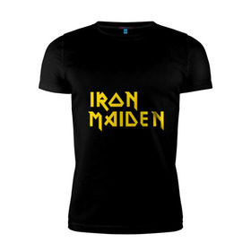 Мужская футболка премиум с принтом Iron Maiden в Санкт-Петербурге, 92% хлопок, 8% лайкра | приталенный силуэт, круглый вырез ворота, длина до линии бедра, короткий рукав | heavy metal | metal | rock | trash metal | метал | металл | рок | рок группа | трэш метал | хеви метал