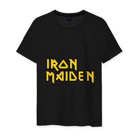 Мужская футболка хлопок с принтом Iron Maiden в Санкт-Петербурге, 100% хлопок | прямой крой, круглый вырез горловины, длина до линии бедер, слегка спущенное плечо. | heavy metal | metal | rock | trash metal | метал | металл | рок | рок группа | трэш метал | хеви метал