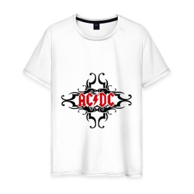 Мужская футболка хлопок с принтом AC/DC в Санкт-Петербурге, 100% хлопок | прямой крой, круглый вырез горловины, длина до линии бедер, слегка спущенное плечо. | ac dc | acdc | acds | acdsee | asds | heavy metal | metal | rock | trash metal | метал | металл | рок | рок группа | трэш метал | хеви метал | эйсидиси
