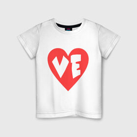 Детская футболка хлопок с принтом Вторая половинка любви в Санкт-Петербурге, 100% хлопок | круглый вырез горловины, полуприлегающий силуэт, длина до линии бедер | love | для влюбленных | для двоих | любовь | парные | сердечко | сердце