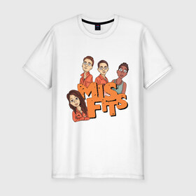 Мужская футболка премиум с принтом Misfits 4сезон в Санкт-Петербурге, 92% хлопок, 8% лайкра | приталенный силуэт, круглый вырез ворота, длина до линии бедра, короткий рукав | 