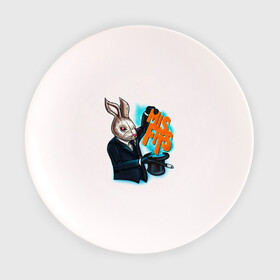 Тарелка с принтом Кролик-психопат в Санкт-Петербурге, фарфор | диаметр - 210 мм
диаметр для нанесения принта - 120 мм | misfits