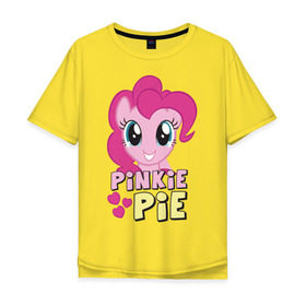 Мужская футболка хлопок Oversize с принтом Красавица Пинки Пай в Санкт-Петербурге, 100% хлопок | свободный крой, круглый ворот, “спинка” длиннее передней части | pony | детские | красавица пинки пай | мой маленький пони | пинки пай | пони