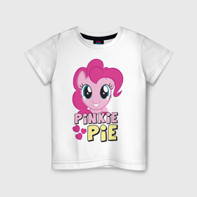 Детская футболка хлопок с принтом Красавица Пинки Пай в Санкт-Петербурге, 100% хлопок | круглый вырез горловины, полуприлегающий силуэт, длина до линии бедер | pony | детские | красавица пинки пай | мой маленький пони | пинки пай | пони