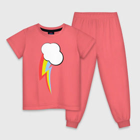 Детская пижама хлопок с принтом Радуга пони в Санкт-Петербурге, 100% хлопок |  брюки и футболка прямого кроя, без карманов, на брюках мягкая резинка на поясе и по низу штанин
 | детские | детям | для детей | мой маленький пони | пони | радуга