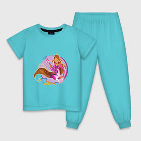 Детская пижама хлопок с принтом WinX - Флора в Санкт-Петербурге, 100% хлопок |  брюки и футболка прямого кроя, без карманов, на брюках мягкая резинка на поясе и по низу штанин
 | win x | winx | винкс | детские | детям | для детей | феи | флора