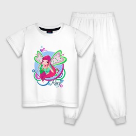 Детская пижама хлопок с принтом WinX - Рокси в Санкт-Петербурге, 100% хлопок |  брюки и футболка прямого кроя, без карманов, на брюках мягкая резинка на поясе и по низу штанин
 | roxy | win x | winx | винкс | детские | детям | для детей | рокси | феи