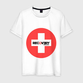 Мужская футболка хлопок с принтом Recovery Eminem в Санкт-Петербурге, 100% хлопок | прямой крой, круглый вырез горловины, длина до линии бедер, слегка спущенное плечо. | хип хоп
