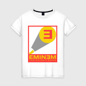Женская футболка хлопок с принтом The Eminem show в Санкт-Петербурге, 100% хлопок | прямой крой, круглый вырез горловины, длина до линии бедер, слегка спущенное плечо | eminem | зарубежный рэп | музыка | репчик | рэп | эменем | эминем
