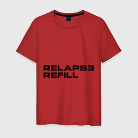 Мужская футболка хлопок с принтом Refill в Санкт-Петербурге, 100% хлопок | прямой крой, круглый вырез горловины, длина до линии бедер, слегка спущенное плечо. | eminem | refill | relapse | зарубежный рэп | музыка | репчик | рэп | эменем | эминем