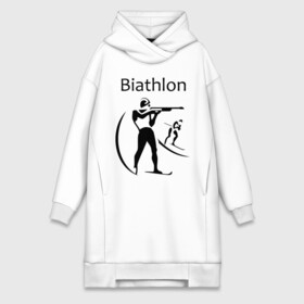 Платье-худи хлопок с принтом Биатлон в Санкт-Петербурге,  |  | biathlon | биатлон | спорт