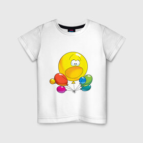 Детская футболка хлопок с принтом Воздушные шары. в Санкт-Петербурге, 100% хлопок | круглый вырез горловины, полуприлегающий силуэт, длина до линии бедер | для беременных | для будущих мам | ждем ребенка | карапуз | малыш | ребенок | шарики