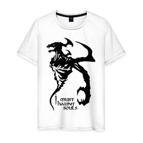 Мужская футболка хлопок с принтом Nevermore DOTA2 в Санкт-Петербурге, 100% хлопок | прямой крой, круглый вырез горловины, длина до линии бедер, слегка спущенное плечо. | dota 2 | i must haunt souls | дота | дота 2 | игры | компьютерная игра | персонаж
