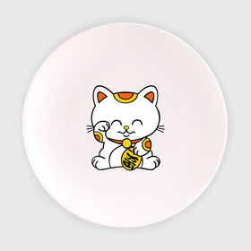 Тарелка с принтом Maneki-Neko Манэки – кошка удачи в Санкт-Петербурге, фарфор | диаметр - 210 мм
диаметр для нанесения принта - 120 мм | киса | котенок | кошка удачи | японские кошки