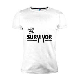 Мужская футболка премиум с принтом Survivor в Санкт-Петербурге, 92% хлопок, 8% лайкра | приталенный силуэт, круглый вырез ворота, длина до линии бедра, короткий рукав | raw | raw live | survivor | wwe | wwe 13 | единоборства | реслинг | рестлинг | спорт