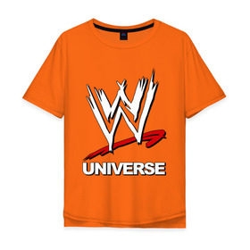 Мужская футболка хлопок Oversize с принтом WWE universe в Санкт-Петербурге, 100% хлопок | свободный крой, круглый ворот, “спинка” длиннее передней части | джон сина