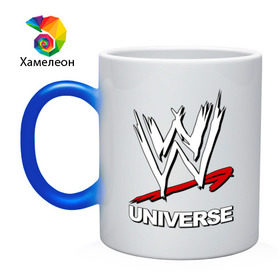 Кружка хамелеон с принтом WWE universe в Санкт-Петербурге, керамика | меняет цвет при нагревании, емкость 330 мл | джон сина