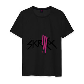 Мужская футболка хлопок с принтом Skrillex logo в Санкт-Петербурге, 100% хлопок | прямой крой, круглый вырез горловины, длина до линии бедер, слегка спущенное плечо. | dub step | dubstep | skrilex | skrillex | даб степ | дабстеп | ди джей | диджей | музыка | скриллекс