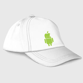 Бейсболка с принтом Android Applehead в Санкт-Петербурге, 100% хлопок | классический козырек, металлическая застежка-регулятор размера | android | apple | админам | андроид | для админов | эпл