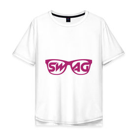 Мужская футболка хлопок Oversize с принтом Swag винтажные очки в Санкт-Петербурге, 100% хлопок | свободный крой, круглый ворот, “спинка” длиннее передней части | swag | очки | сваг | свег | свег стиль | свэг