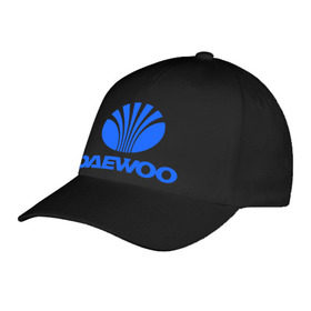 Бейсболка с принтом Logo daewoo в Санкт-Петербурге, 100% хлопок | классический козырек, металлическая застежка-регулятор размера | daewoo | автомобиль daewoo | автомобиль дейву | дайву | логотип daewoo | логотип дайву | логотип дейву