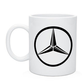 Кружка с принтом Mercedes-Benz logo в Санкт-Петербурге, керамика | объем — 330 мл, диаметр — 80 мм. Принт наносится на бока кружки, можно сделать два разных изображения | mercedes | mercedes benz | логотип mercedes | логотип mercedes benz | логотип мерседерс бенс | мерен | мерседерс | мерседерс бенс
