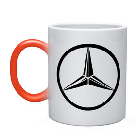 Кружка хамелеон с принтом Mercedes-Benz logo в Санкт-Петербурге, керамика | меняет цвет при нагревании, емкость 330 мл | mercedes | mercedes benz | логотип mercedes | логотип mercedes benz | логотип мерседерс бенс | мерен | мерседерс | мерседерс бенс