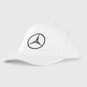 Детская бейсболка с принтом Mercedes-Benz logo в Санкт-Петербурге, 100% хлопок | классический козырек, металлическая застежка-регулятор размера | mercedes | mercedes benz | логотип mercedes | логотип mercedes benz | логотип мерседерс бенс | мерен | мерседерс | мерседерс бенс