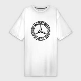 Платье-футболка хлопок с принтом Mercedes Benz в Санкт-Петербурге,  |  | mercedes | mercedes benz | логотип mercedes | логотип mercedes benz | логотип мерседерс бенс | мерен | мерседерс | мерседерс бенс