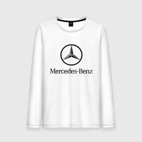 Мужской лонгслив хлопок с принтом Logo Mercedes-Benz в Санкт-Петербурге, 100% хлопок |  | Тематика изображения на принте: mercedes | mercedes benz | логотип mercedes | логотип mercedes benz | логотип мерседерс бенс | мерен | мерседерс | мерседерс бенс