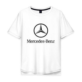 Мужская футболка хлопок Oversize с принтом Logo Mercedes-Benz в Санкт-Петербурге, 100% хлопок | свободный крой, круглый ворот, “спинка” длиннее передней части | mercedes | mercedes benz | логотип mercedes | логотип mercedes benz | логотип мерседерс бенс | мерен | мерседерс | мерседерс бенс