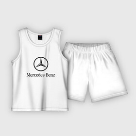 Детская пижама с шортами хлопок с принтом Logo Mercedes Benz в Санкт-Петербурге,  |  | mercedes | mercedes benz | логотип mercedes | логотип mercedes benz | логотип мерседерс бенс | мерен | мерседерс | мерседерс бенс