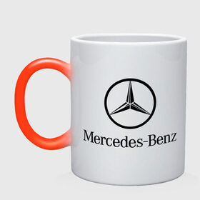 Кружка хамелеон с принтом Logo Mercedes-Benz в Санкт-Петербурге, керамика | меняет цвет при нагревании, емкость 330 мл | mercedes | mercedes benz | логотип mercedes | логотип mercedes benz | логотип мерседерс бенс | мерен | мерседерс | мерседерс бенс