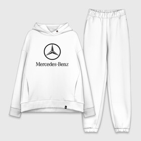 Женский костюм хлопок Oversize с принтом Logo Mercedes Benz в Санкт-Петербурге,  |  | mercedes | mercedes benz | логотип mercedes | логотип mercedes benz | логотип мерседерс бенс | мерен | мерседерс | мерседерс бенс