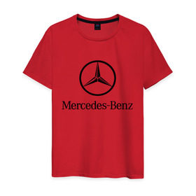 Мужская футболка хлопок с принтом Logo Mercedes-Benz в Санкт-Петербурге, 100% хлопок | прямой крой, круглый вырез горловины, длина до линии бедер, слегка спущенное плечо. | Тематика изображения на принте: mercedes | mercedes benz | логотип mercedes | логотип mercedes benz | логотип мерседерс бенс | мерен | мерседерс | мерседерс бенс