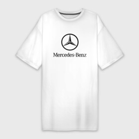 Платье-футболка хлопок с принтом Logo Mercedes Benz в Санкт-Петербурге,  |  | mercedes | mercedes benz | логотип mercedes | логотип mercedes benz | логотип мерседерс бенс | мерен | мерседерс | мерседерс бенс