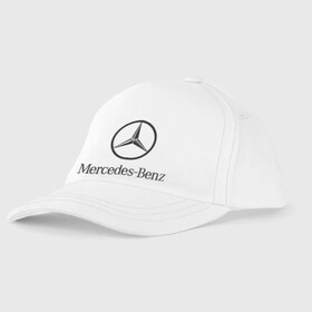 Детская бейсболка с принтом Logo Mercedes-Benz в Санкт-Петербурге, 100% хлопок | классический козырек, металлическая застежка-регулятор размера | mercedes | mercedes benz | логотип mercedes | логотип mercedes benz | логотип мерседерс бенс | мерен | мерседерс | мерседерс бенс