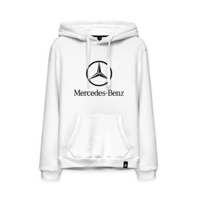 Мужская толстовка хлопок с принтом Logo Mercedes-Benz в Санкт-Петербурге, френч-терри, мягкий теплый начес внутри (100% хлопок) | карман-кенгуру, эластичные манжеты и нижняя кромка, капюшон с подкладом и шнурком | Тематика изображения на принте: mercedes | mercedes benz | логотип mercedes | логотип mercedes benz | логотип мерседерс бенс | мерен | мерседерс | мерседерс бенс