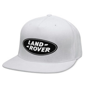 Кепка снепбек с прямым козырьком с принтом Land Rover logo в Санкт-Петербурге, хлопок 100% |  | land rove | автомобиль land rove | автомобиль ланд ровер | ланд ровер