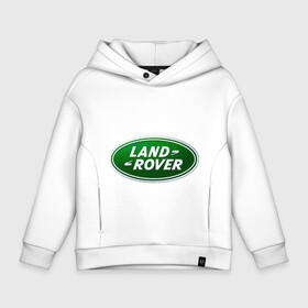 Детское худи Oversize хлопок с принтом Logo Land Rover в Санкт-Петербурге, френч-терри — 70% хлопок, 30% полиэстер. Мягкий теплый начес внутри —100% хлопок | боковые карманы, эластичные манжеты и нижняя кромка, капюшон на магнитной кнопке | land rove | автомобиль land rove | автомобиль ланд ровер | ланд ровер