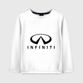 Детский лонгслив хлопок с принтом Infiniti logo в Санкт-Петербурге, 100% хлопок | круглый вырез горловины, полуприлегающий силуэт, длина до линии бедер | infiniti автомобиль | автомобиль инфинити | инфинити | логотип infiniti | логотип инфинити